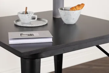 Tempe Litet Kvadratiskt Matbord 80 cm med Metallutseende - Svart - Möbler - Bord & matgrupper - Matbord & köksbord