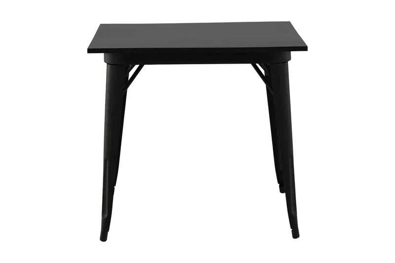 Tempe Litet Kvadratiskt Matbord 80 cm med Metallutseende, Svart