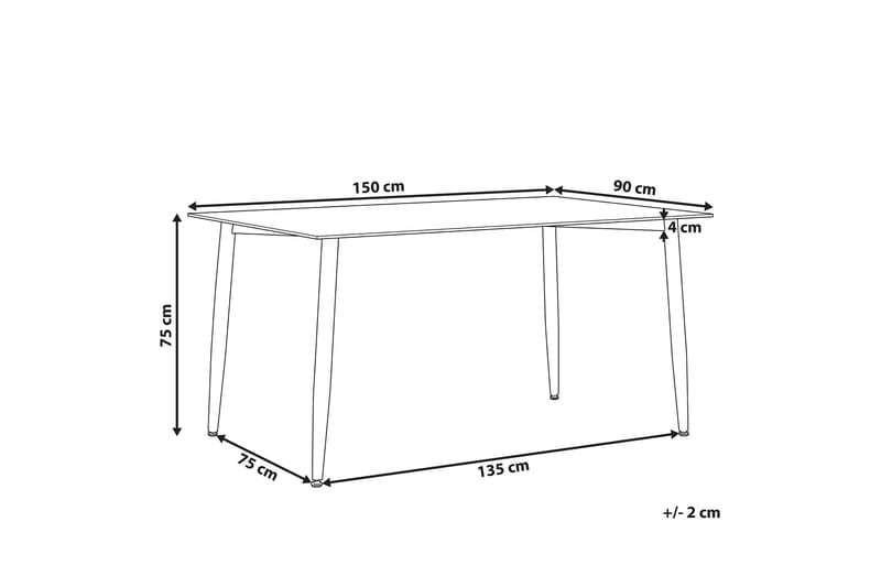 Totham Matbord 150 cm - Glas/Svart - Möbler - Bord & matgrupper - Matbord & köksbord