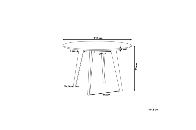Trayson Matbord 110 cm - Grå - Matbord & köksbord