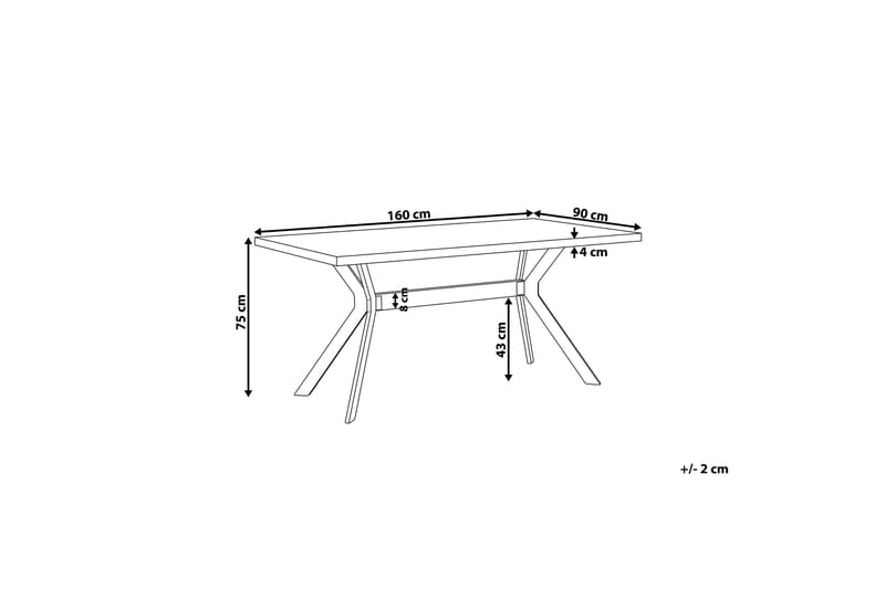 Trimboli Matbord 160x90 cm - Grå - Matbord & köksbord