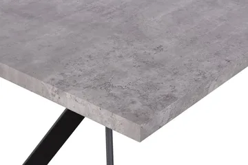 Trimboli Rektangulärt Matbord 160 cm i Trä och Metall med Betongutseende - Grå - Möbler - Bord & matgrupper - Matbord & köksbord
