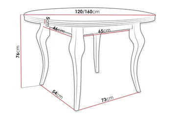 Utdragbart Ovalt Matbord 120 cm i Målat Trä - Vit - Möbler - Bord & matgrupper - Matbord & köksbord
