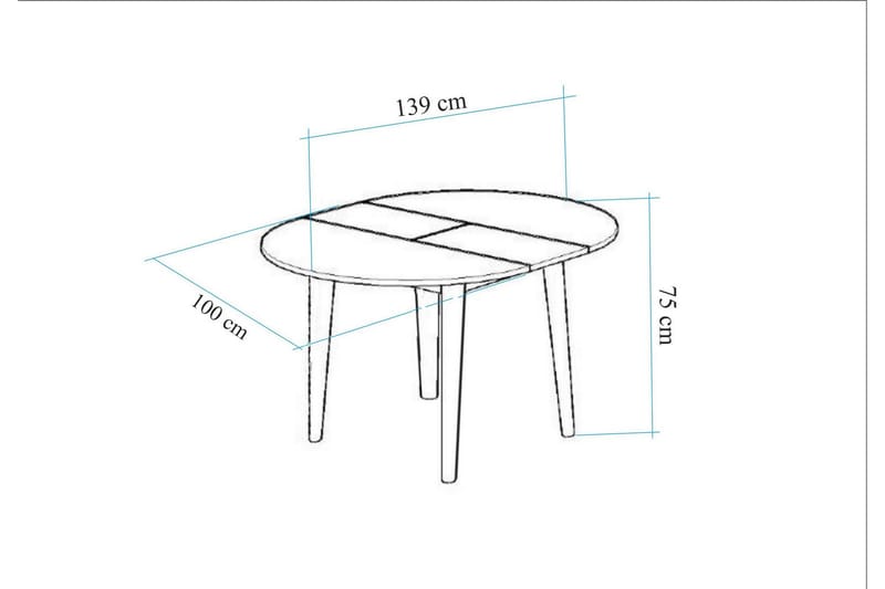 Valsot Runt Litet Matbord 100 cm - Valnöt / Trä - Möbler - Bord & matgrupper - Matbord & köksbord