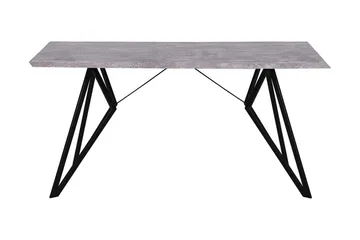 Verd Rektangulärt Matbord 160 cm i Trä och Metall med Betongutseende - Grå - Möbler - Bord & matgrupper - Matbord & köksbord