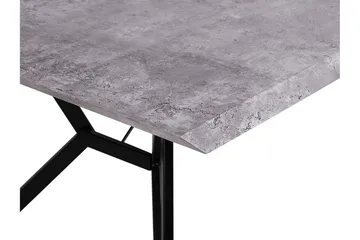 Verd Rektangulärt Matbord 160 cm i Trä och Metall med Betongutseende - Grå - Möbler - Bord & matgrupper - Matbord & köksbord