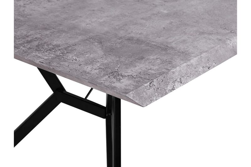 Verd Rektangulärt Matbord 160 cm i Trä och Metall med Betongutseende - Grå - Möbler - Bord & matgrupper - Matbord & köksbord