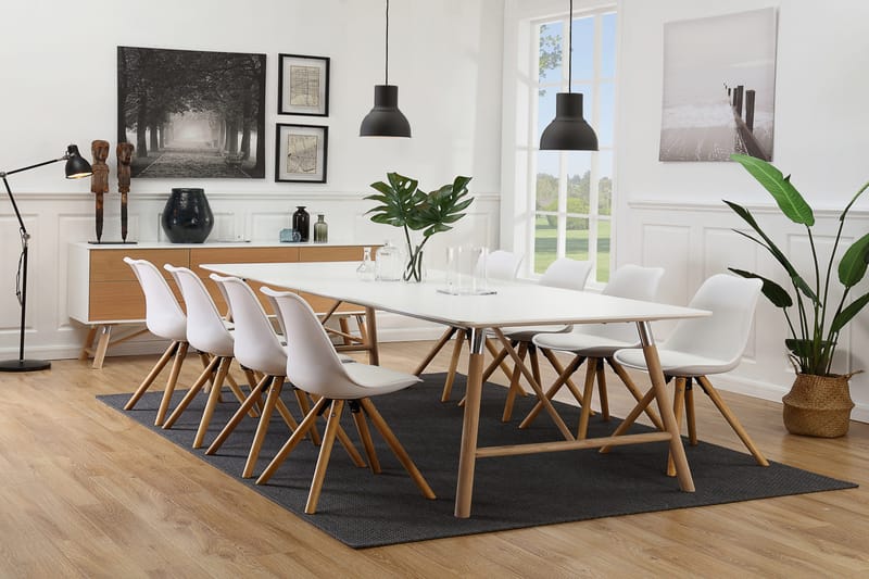 Waltham Förlängningsbart Matbord 180 cm - Vit/Ek - Möbler - Bord & matgrupper - Matbord & köksbord