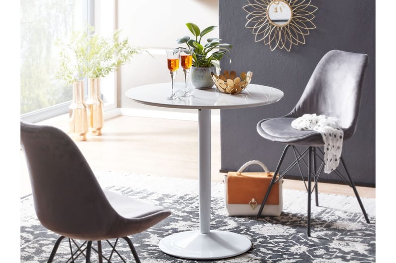 Wilhem Matbord 75 cm Rund - Vit - Möbler - Bord & matgrupper - Matbord & köksbord