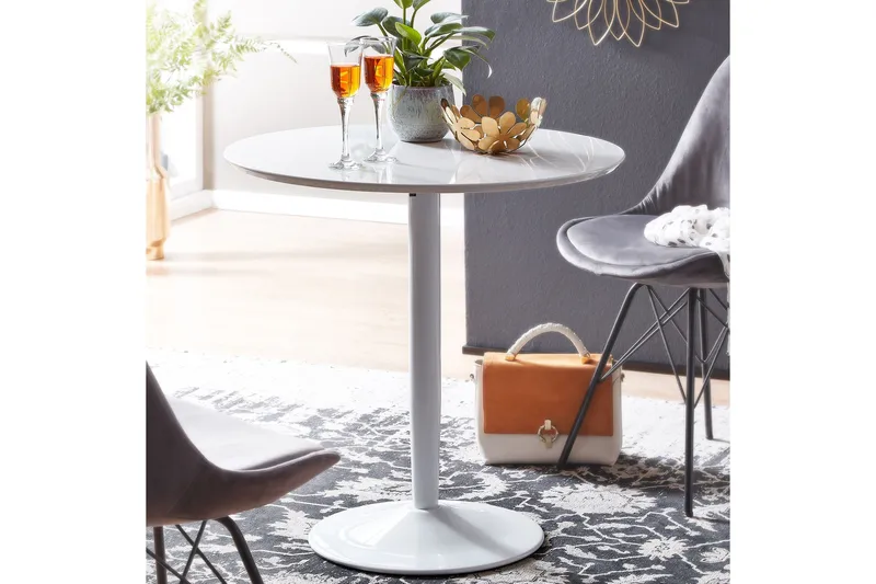Wilhem Matbord 75 cm Rund - Vit - Möbler - Bord & matgrupper - Matbord & köksbord