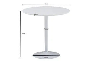 Wilhem Matbord 75 cm Rund - Vit - Möbler - Bord & matgrupper - Matbord & köksbord