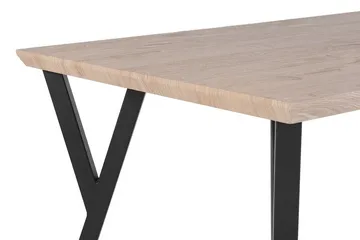 Willanna Rektangulärt Matbord 140 cm i Trä med Ek- och Metallutseende - Ljusbrun - Möbler - Bord & matgrupper - Matbord & köksbord