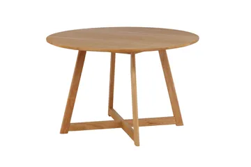 Yakidon Utdragbart Runt Matbord 120 cm med Trä- och Ekutseende - Brun - Möbler - Bord & matgrupper - Matbord & köksbord