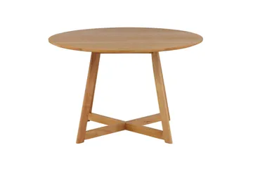 Yakidon Utdragbart Runt Matbord 120 cm med Trä- och Ekutseende - Brun - Möbler - Bord & matgrupper - Matbord & köksbord