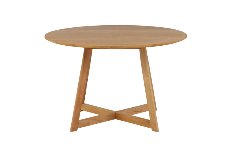 Yakidon Utdragbart Runt Matbord 120 cm med Trä- och Ekutseende, Brun