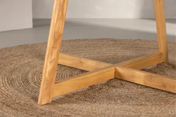 Yakidon Utdragbart Runt Matbord 120 cm med Trä- och Ekutseende - Brun - Möbler - Bord & matgrupper - Matbord & köksbord