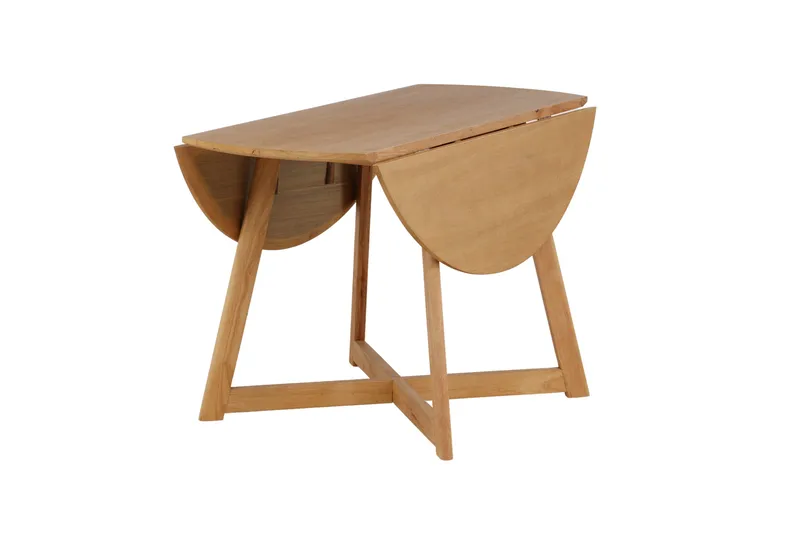 Yakidon Utdragbart Runt Matbord 120 cm med Trä- och Ekutseende - Brun - Möbler - Bord & matgrupper - Matbord & köksbord