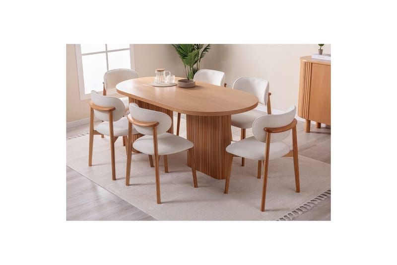 Matbord Karela Bok - Mediumfärgat trä - Möbler - Bord & matgrupper - Matbord & köksbord