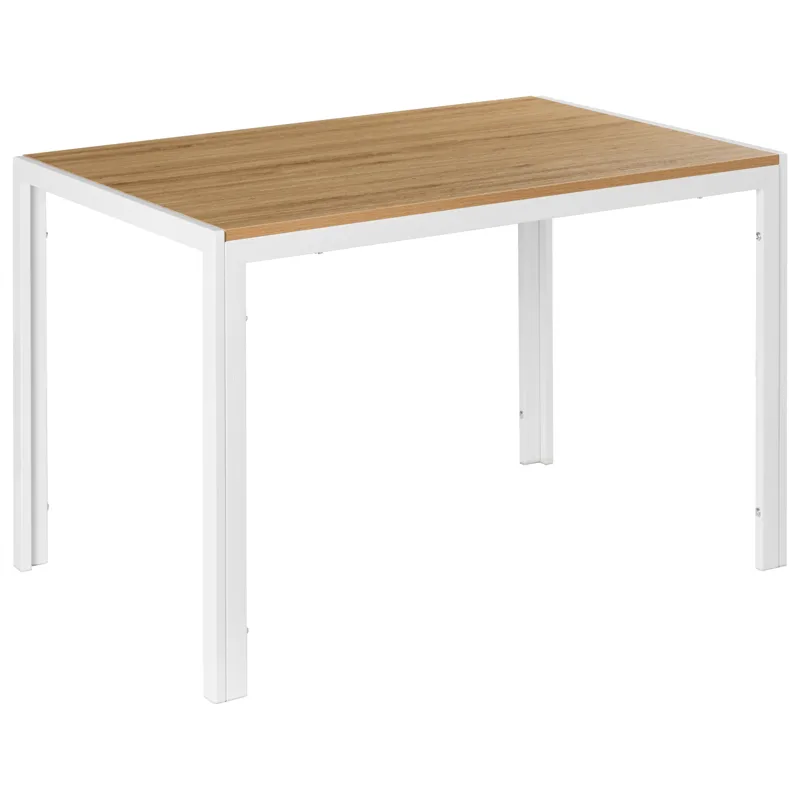 Matbord Mann 120 cm, Ljusbrun, Vit