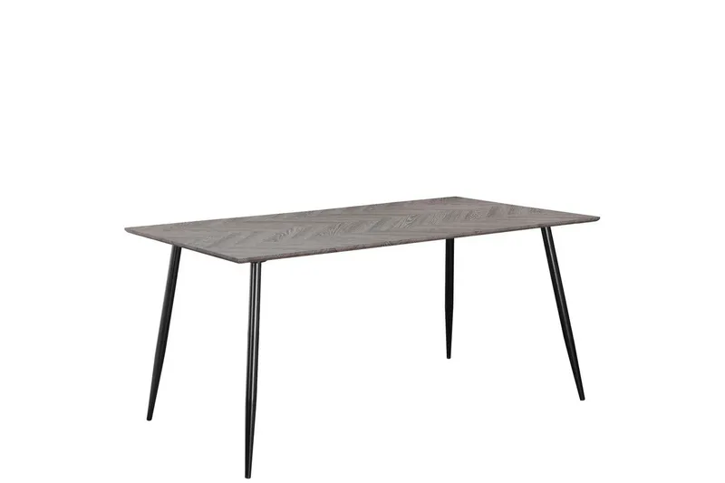 Matbord Monza 160x90x76 cm, Fiskben Viteik/Svart, 160x90x76 cm, Fiskben Viteik/Svart