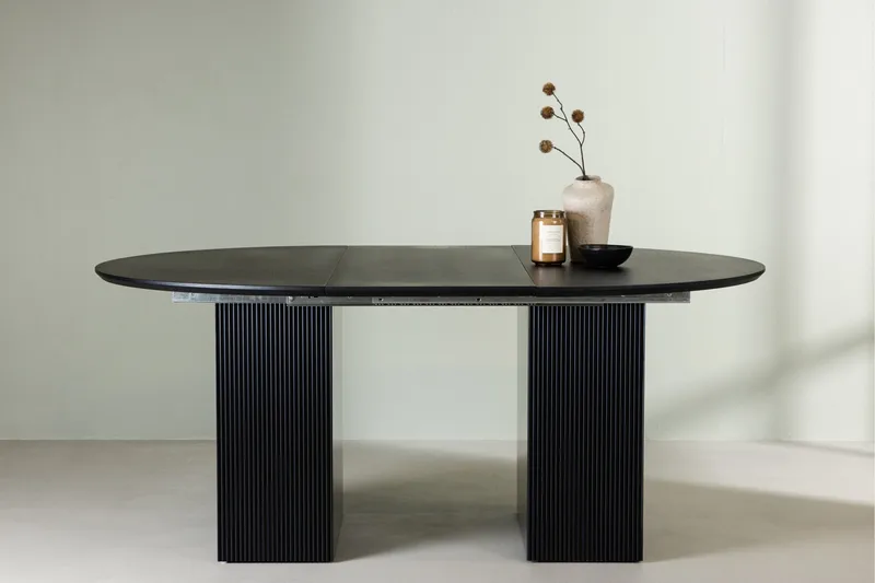Matbord NO_BRAND Matilda Dining Table Extendable 130/180 - Black / MDF with veneer Black - Möbler - Bord & matgrupper - Matbord & köksbord