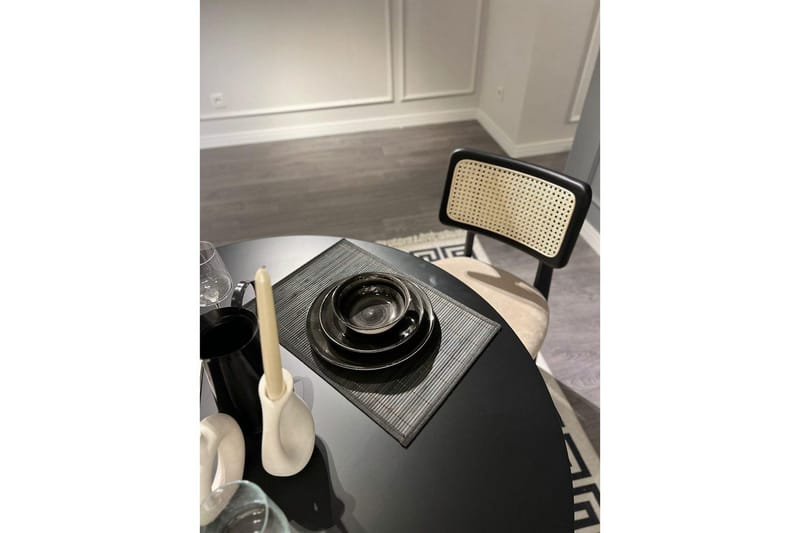 Matbord och stolset (5 delar) Colomieu Svart / Vit - Svart/Vit - Möbler - Bord & matgrupper - Matgrupper