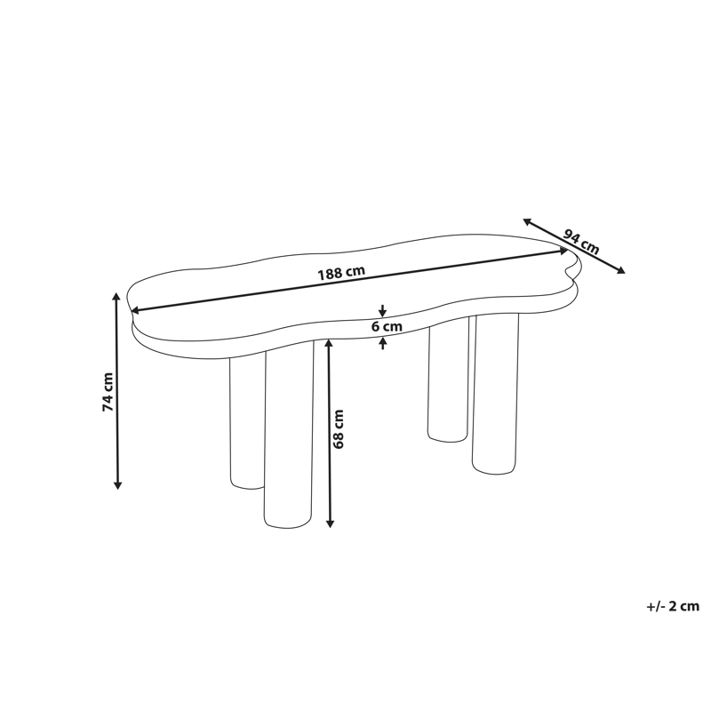 Matbord Ondle 188 cm - Off-white - Möbler - Bord & matgrupper - Matbord & köksbord