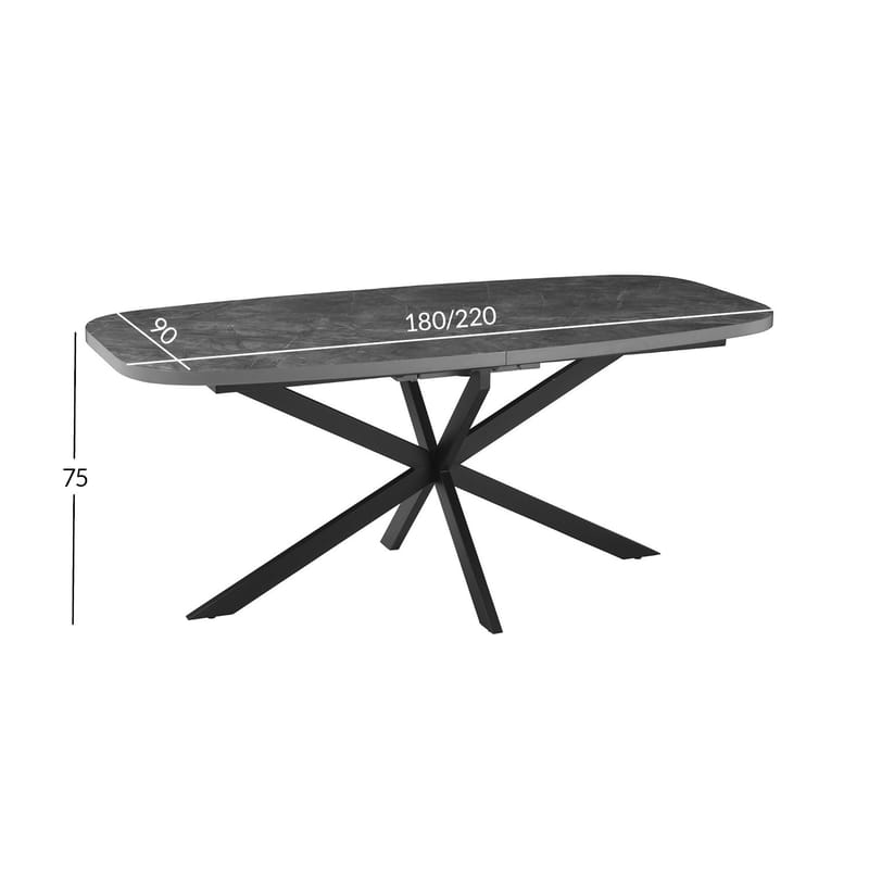 Matbord Ramona 180/220x90x75 cm - Betong - Möbler - Bord & matgrupper - Matbord & köksbord