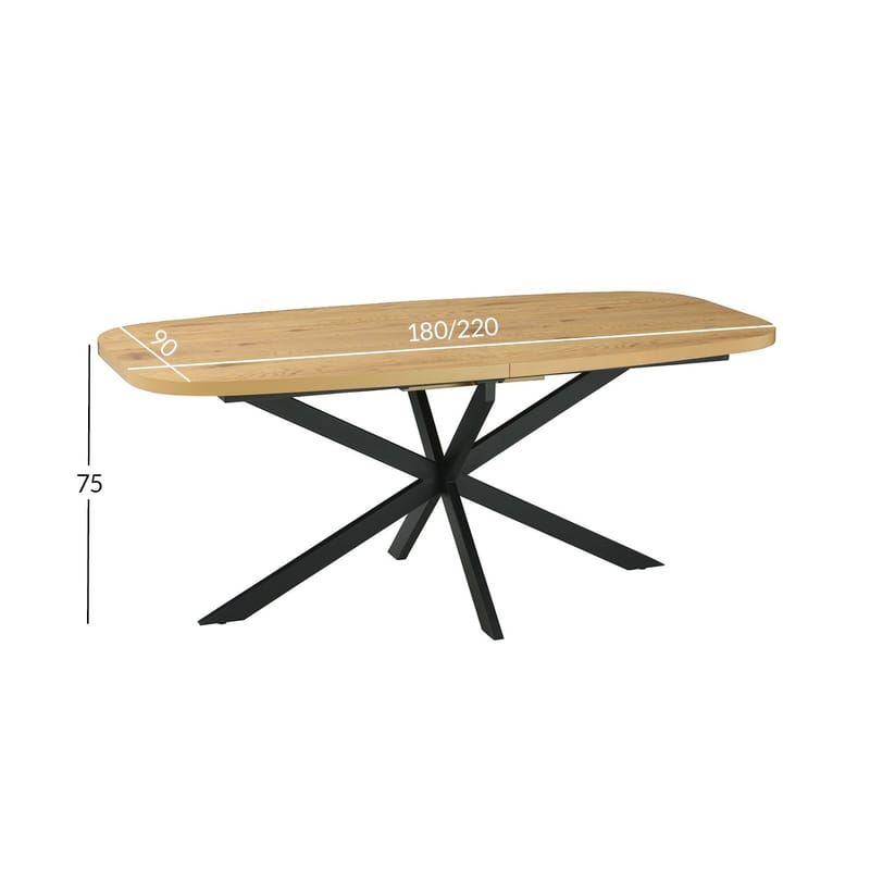 Matbord Ramona 180/220x90x75 cm - Ljust trä - Möbler - Bord & matgrupper - Matbord & köksbord