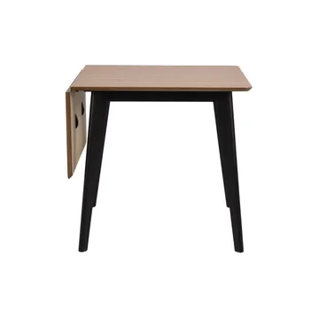 Matbord Roxby 80/120x80x76 cm - Ek/svart - Möbler - Bord & matgrupper - Matbord & köksbord