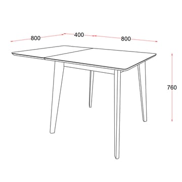 Matbord Roxby 80/120x80x76 cm - Svart - Möbler - Bord & matgrupper - Matbord & köksbord