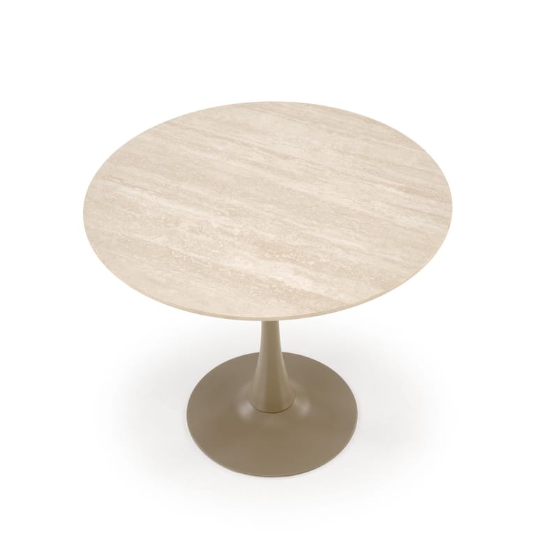 Matbord runt Ø90 cm - Beige travertin - Beige travertin - Möbler - Bord & matgrupper - Matbord & köksbord