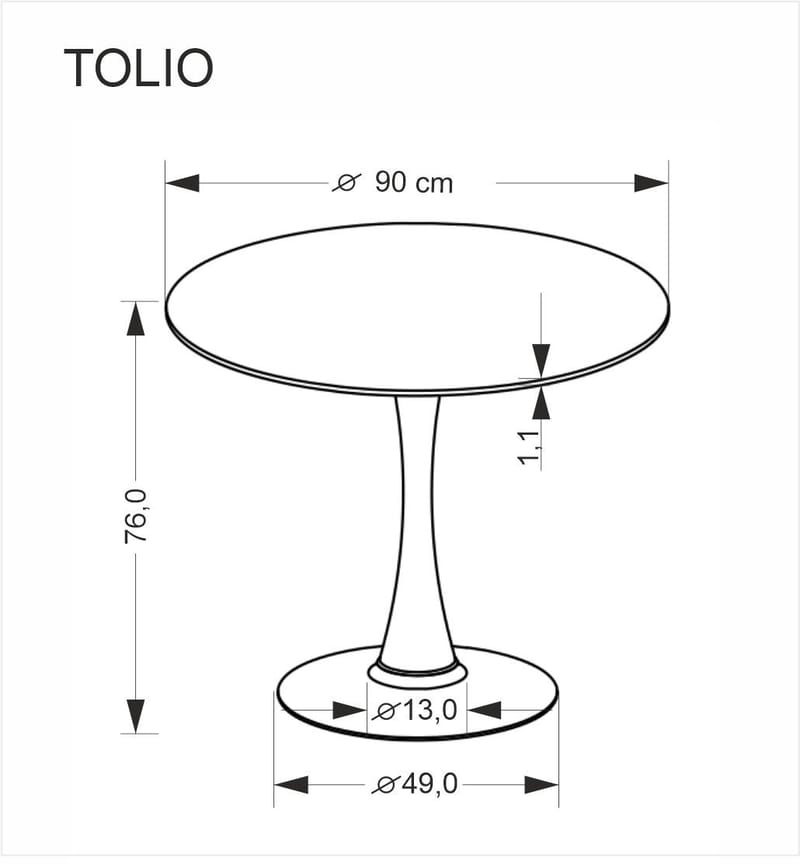 Matbord runt Ø90 cm - Beige travertin - Beige travertin - Möbler - Bord & matgrupper - Matbord & köksbord