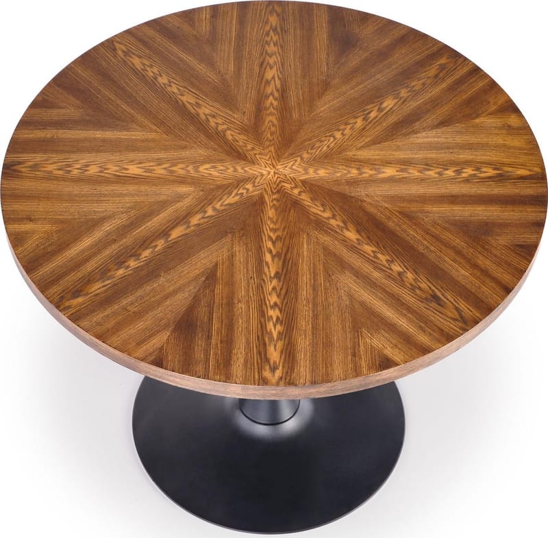 Matbord runt valnöt - svart 100 cm - Towson - Valnöt/svart - Möbler - Bord & matgrupper - Matbord & köksbord