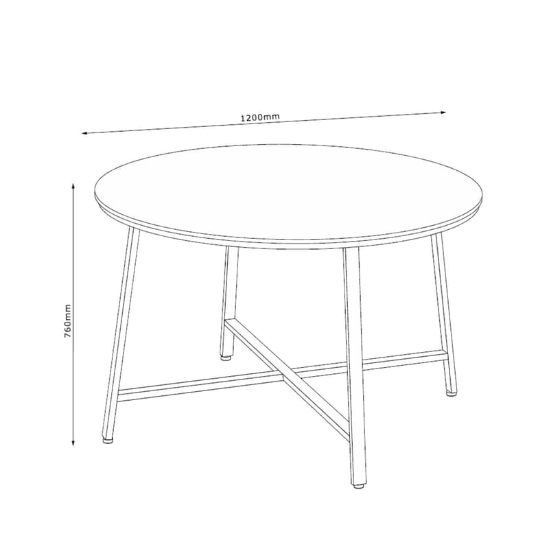 Matbord Sancia D120x76 cm - Ek/brun - Möbler - Bord & matgrupper - Matbord & köksbord