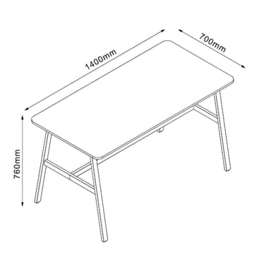 Matbord Svea 140x70x76 cm - ask/svart - Möbler - Bord & matgrupper - Matbord & köksbord