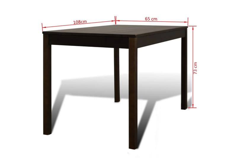Matbord trä med 4 stolar brun - Brun - Matgrupper