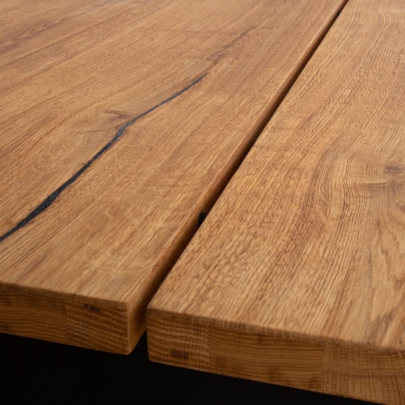 Matbord Valencia 220x100x75 cm - Ek/svart - Möbler - Bord & matgrupper - Matbord & köksbord