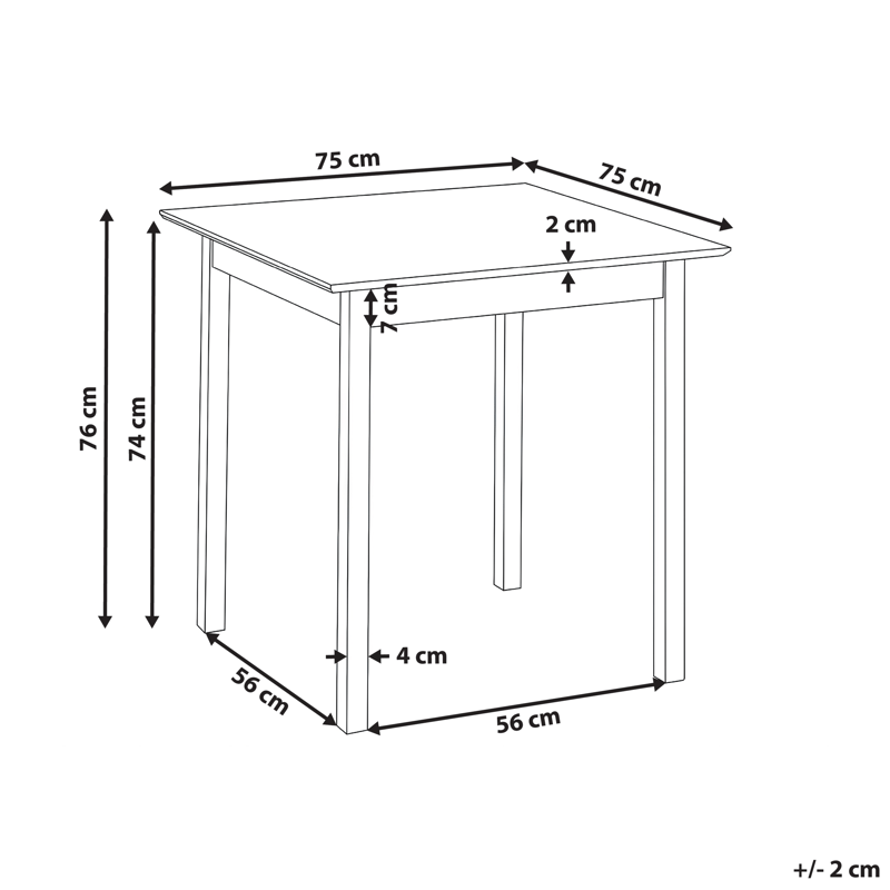 Matbord Veritas 75 cm - Svart - Möbler - Bord & matgrupper - Matbord & köksbord