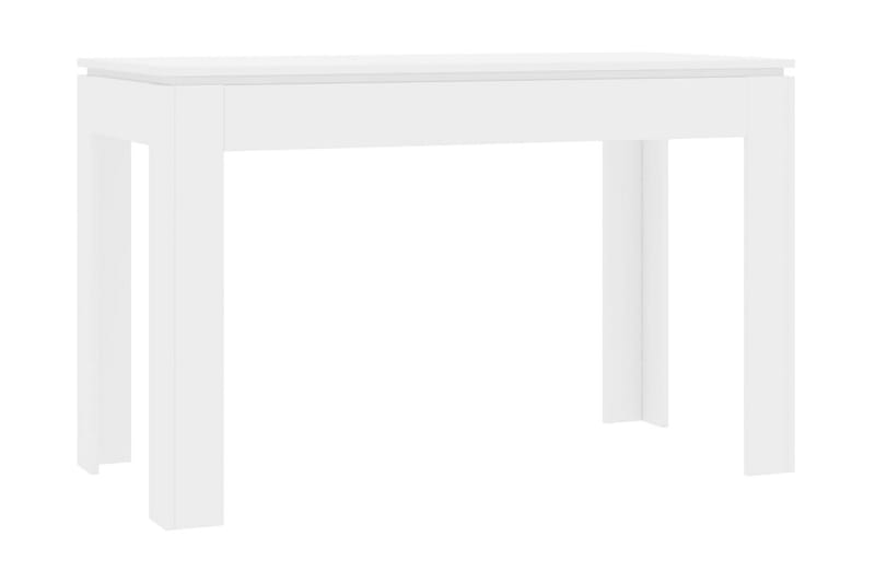 Matbord vit högglans 120x60x76 cm spånskiva - Vit högglans - Matbord & köksbord