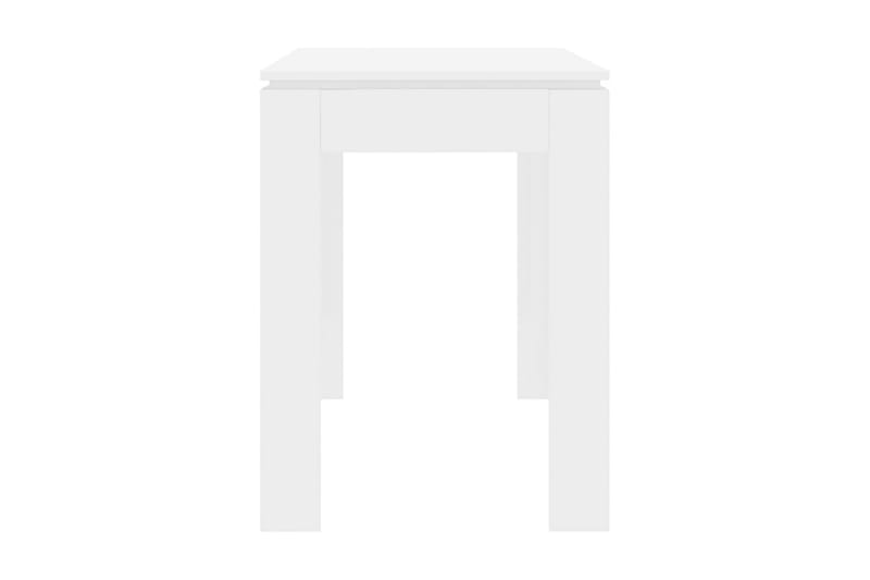 Matbord vit högglans 120x60x76 cm spånskiva - Vit högglans - Matbord & köksbord