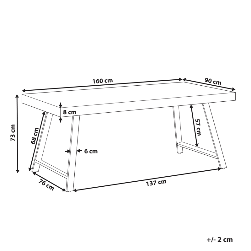 Matbord Warton 90x160 - Brun - Möbler - Bord & matgrupper - Matbord & köksbord
