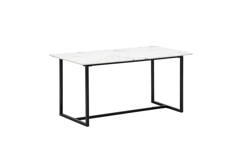 Matbord Wohnling Industriell loftstil, MDF med metallben med gyllene spets Marmor, Vit, 120x60 cm, Marmor, Vit, 120x60 cm