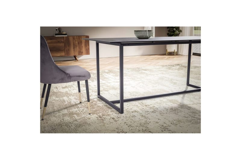 Matbord Wohnling Keramik Klassisk Medar Bas Metallram Svart, marmor svart - Svart, marmor svart - Möbler - Bord & matgrupper - Matbord & köksbord