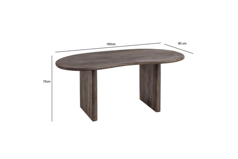 Matbord Wohnling Massivt trä 180 cm njurform modern - Möbler - Bord & matgrupper - Matbord & köksbord