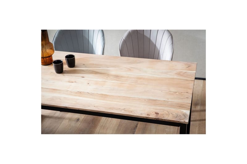Matbord Wohnling massivt trä industriell loftstil metallbensram 120x60 cm - 120x60 cm - Möbler - Bord & matgrupper - Matbord & köksbord