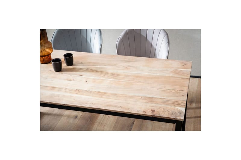 Matbord Wohnling massivt trä industriell loftstil metallbensram 160x80 cm - 160x80 cm - Möbler - Bord & matgrupper - Matbord & köksbord
