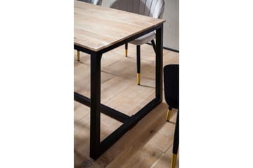 Matbord Wohnling massivt trä industriell loftstil metallbensram 200x100 cm - 200x100 cm - Möbler - Bord & matgrupper - Matbord & köksbord