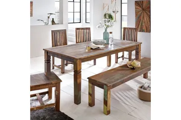 Matbord Wohnling Massivt trä lantstil Återvunnet Mangoträ, 120x70 cm - Återvunnet Mangoträ, 120x70 cm - Möbler - Bord & matgrupper - Matbord & köksbord