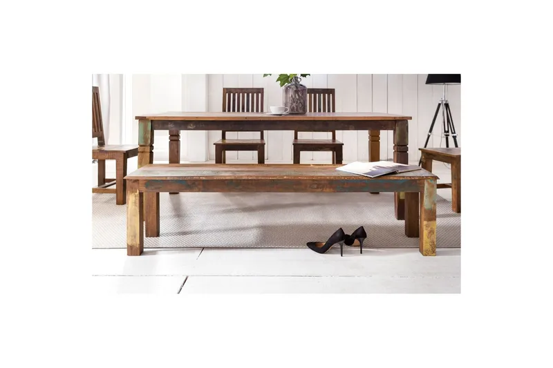 Matbord Wohnling Massivt trä lantstil Återvunnet Mangoträ, 120x70 cm - Återvunnet Mangoträ, 120x70 cm - Möbler - Bord & matgrupper - Matbord & köksbord